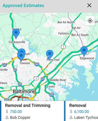 Approved Estimate Map