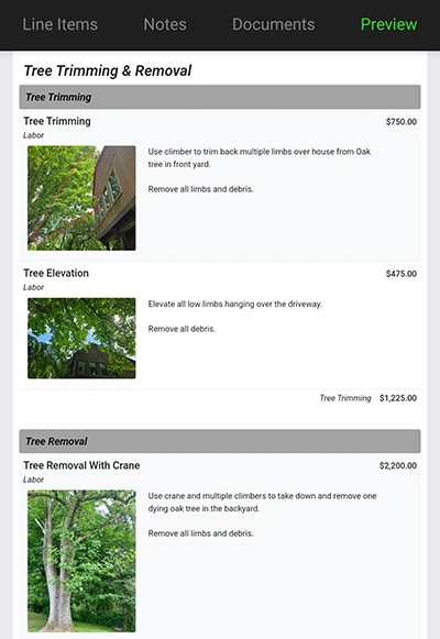 Add Line Item Images To Estimates