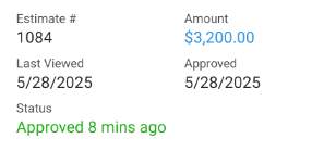 Track Client Estimate Interactions