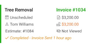Unscheduled Jobs Can Be Invoiced With Scheduled Jobs